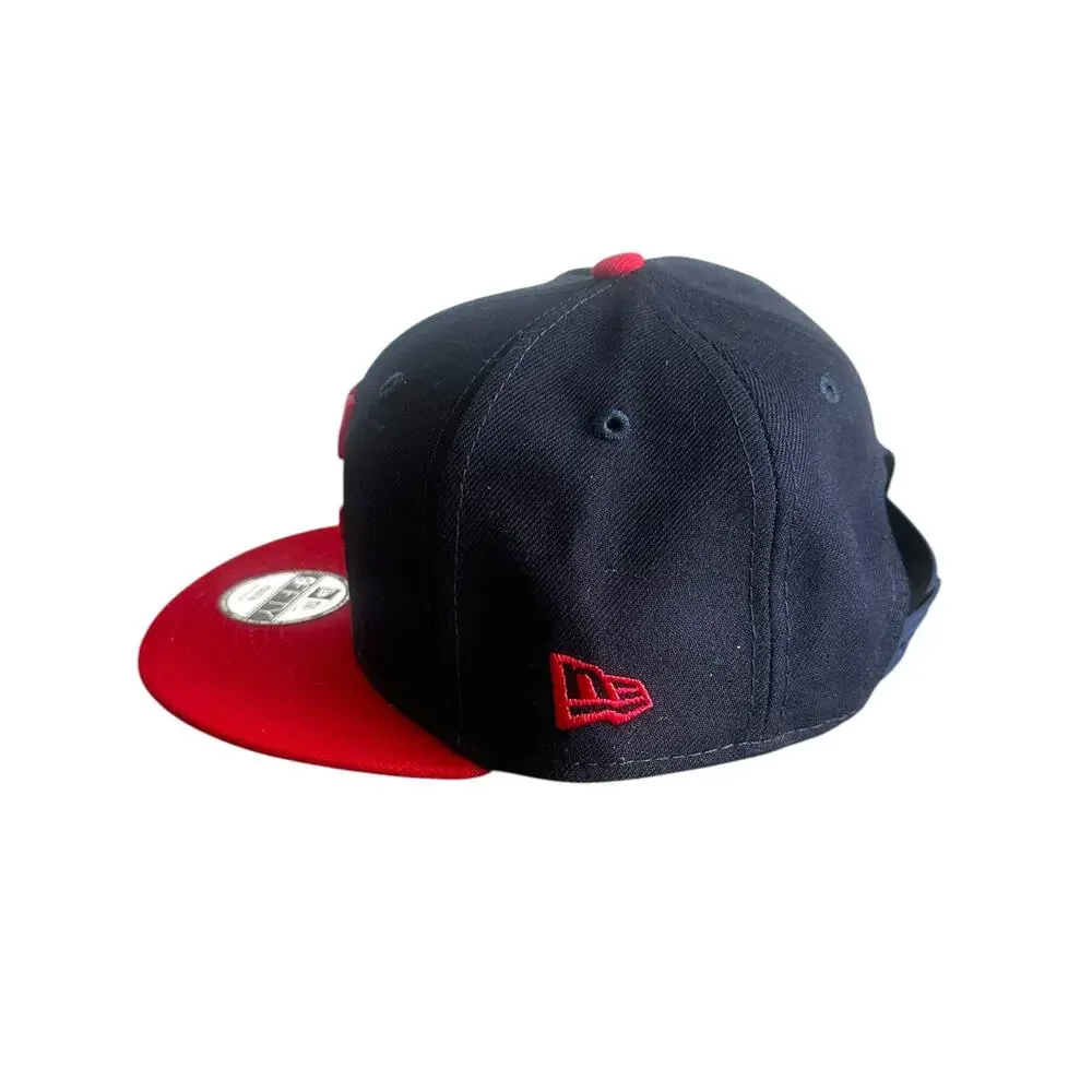 New Era 9Fifty Cleveland Indians Guardians Youth Snapback Hat Navy Red MLB